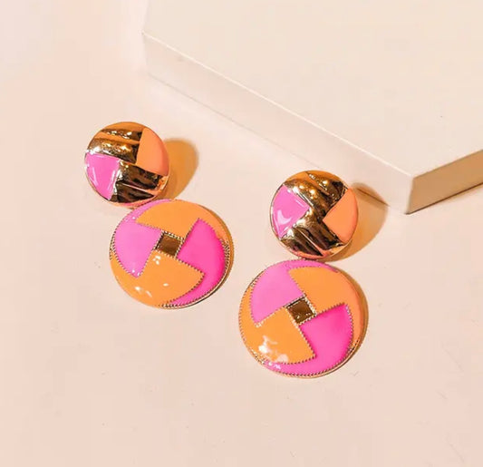 Tutti Frutti Fushia Cocktail Earrings