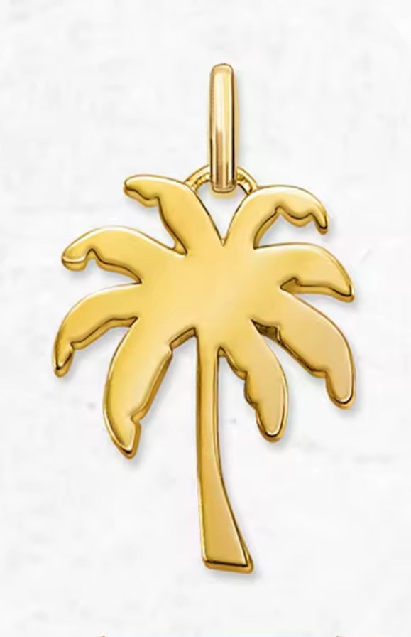 Palm Tree Necklace Lime