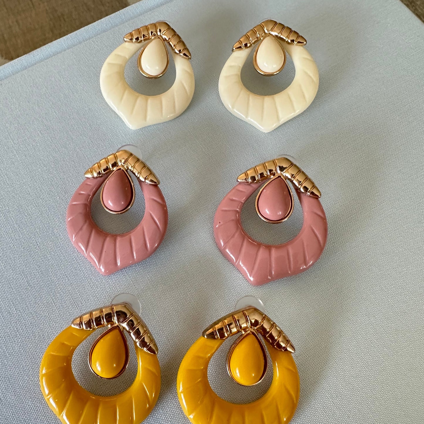 Vintage Ivory Cocktail Earrings