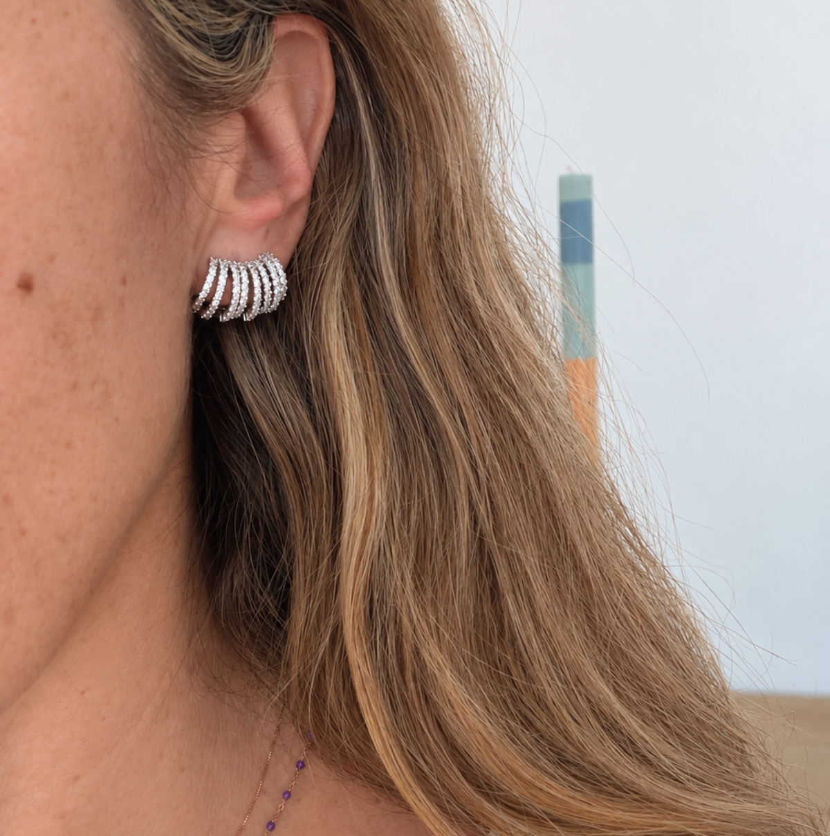 Silver Cascade Earrings