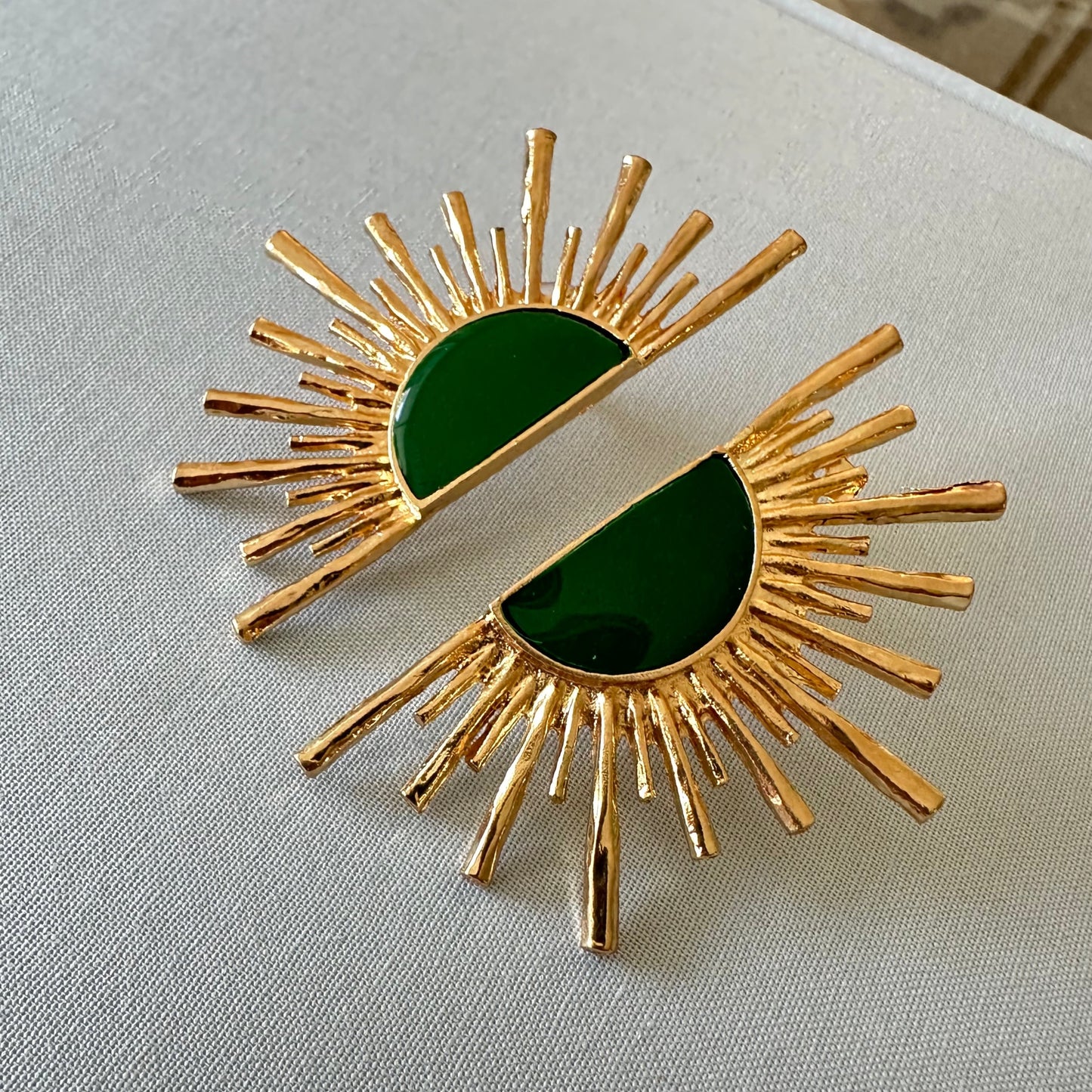 Sun Green Cocktail Earrings