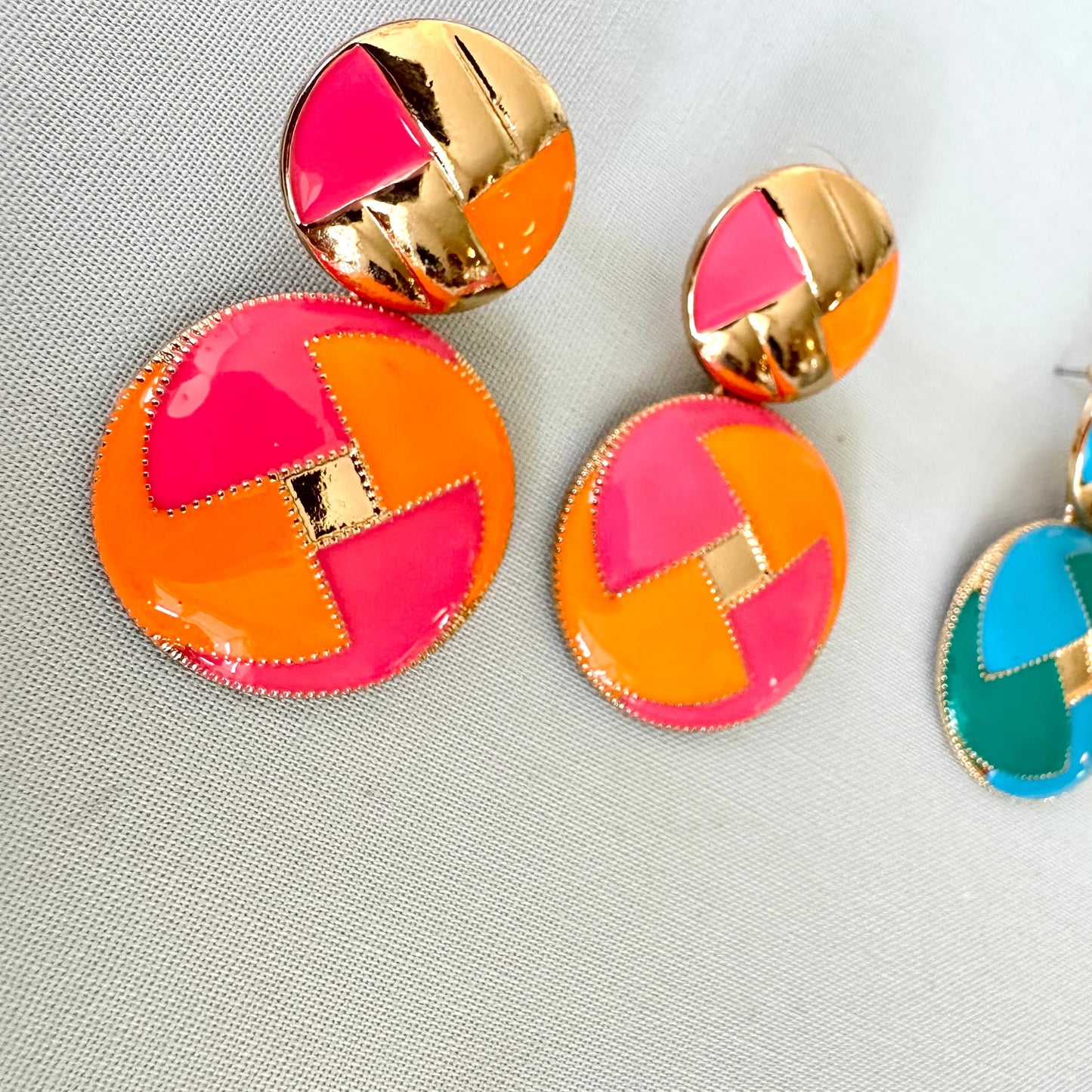 Tutti Frutti Fushia Cocktail Earrings