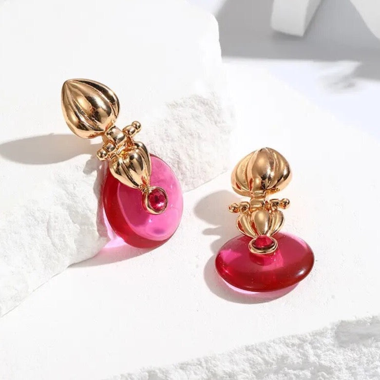 Nasa Fushia Cocktail Earrings