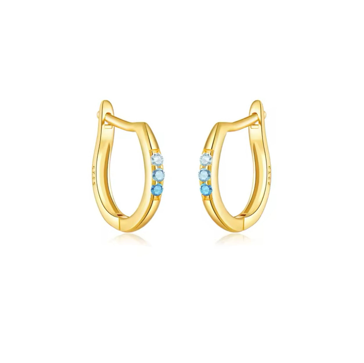 Mini hoop Three Blue
