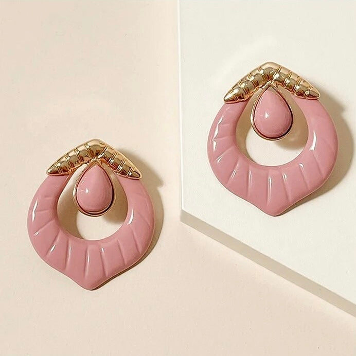 Vintage Pink Cocktail Earrings