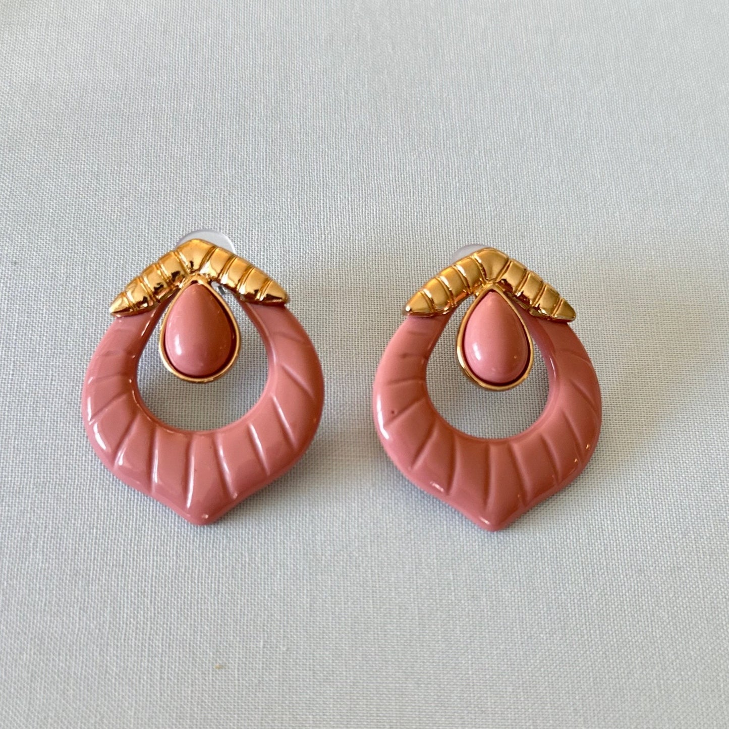 Vintage Pink Cocktail Earrings