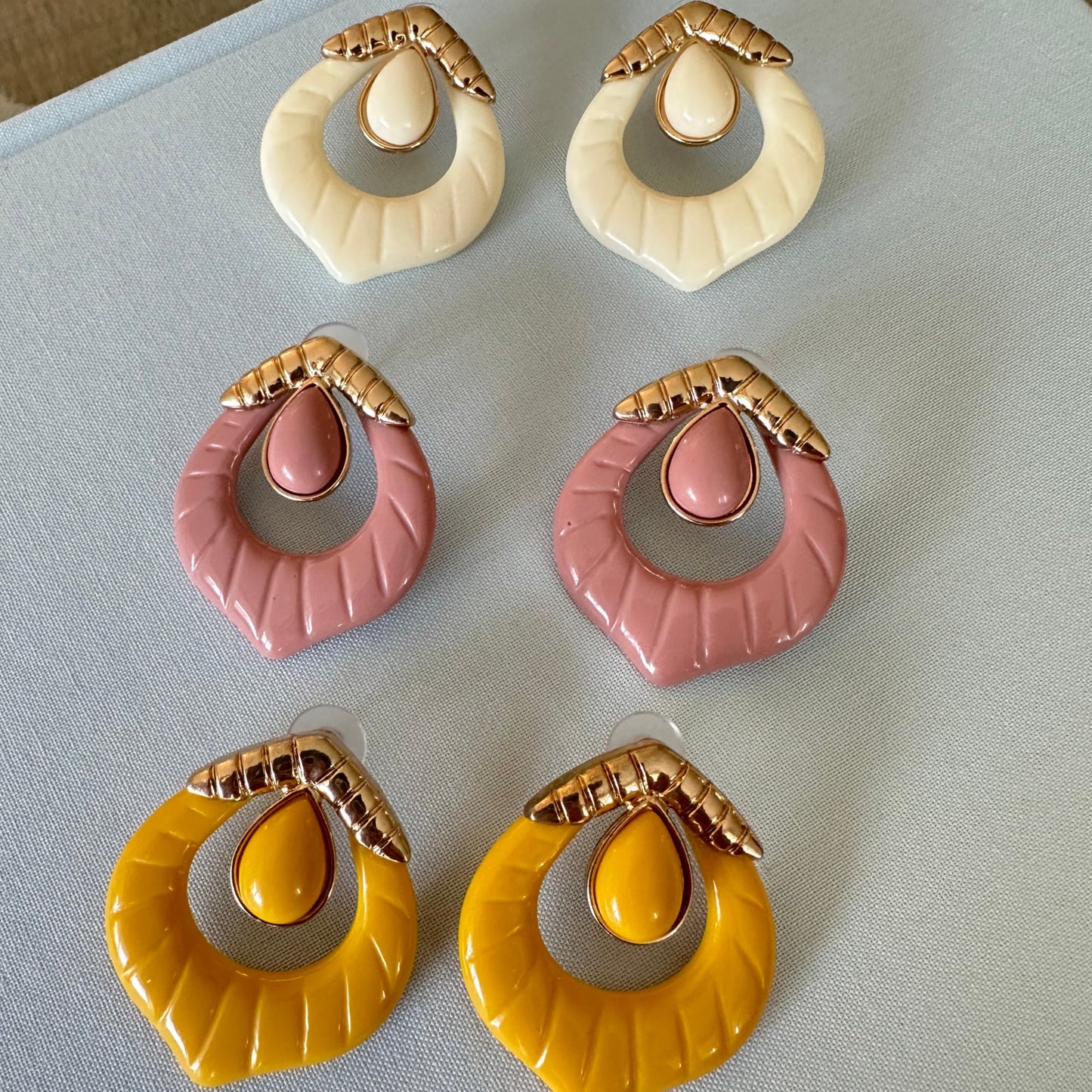 Vintage Pink Cocktail Earrings