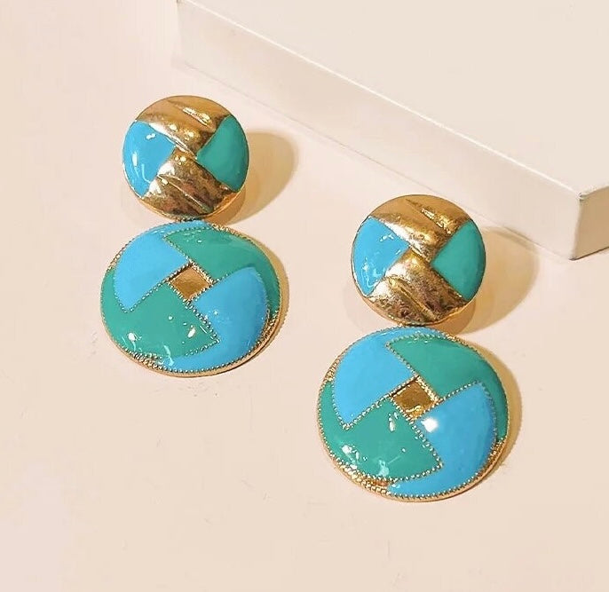 Tutti Frutti Turquoise Cocktail Earrings