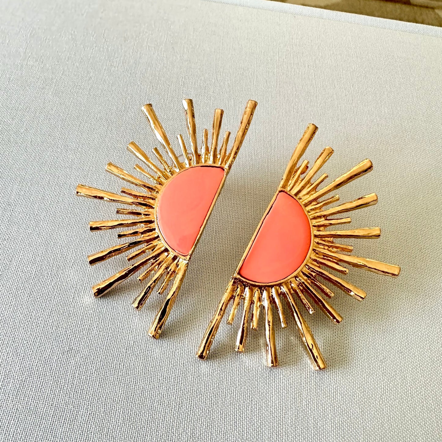 Sun Coral Cocktail Earrings