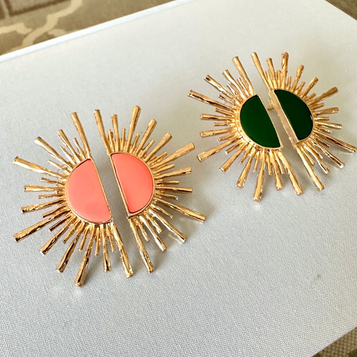 Sun Green Cocktail Earrings