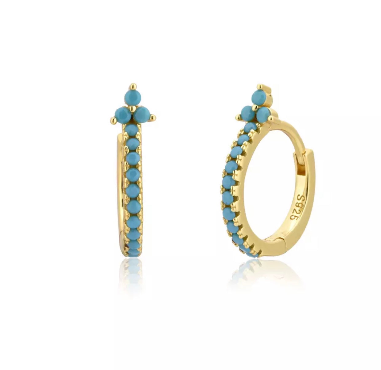 Eleuthera Island Hoop Turquoise