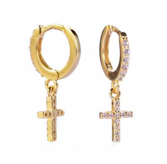 Cross mini hoop clear