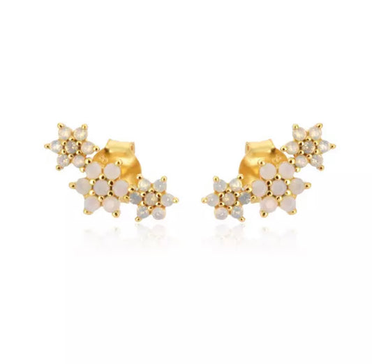 Three Flower Stud Nude