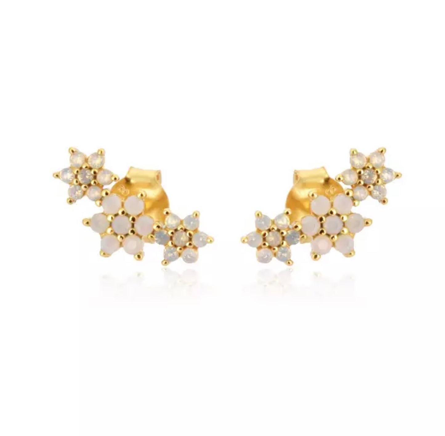 Three Flower Stud Nude