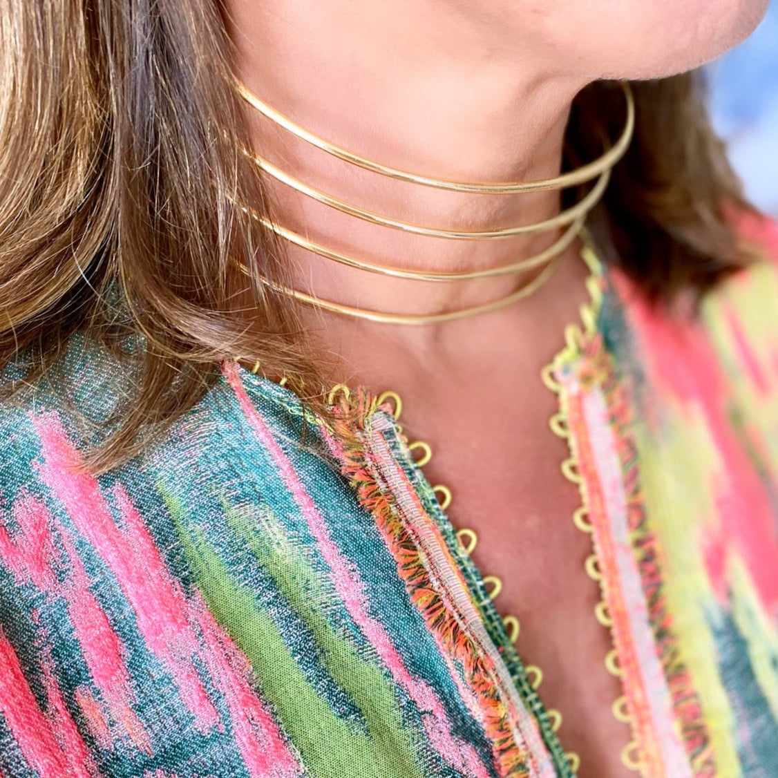 Quatre Choker Gold