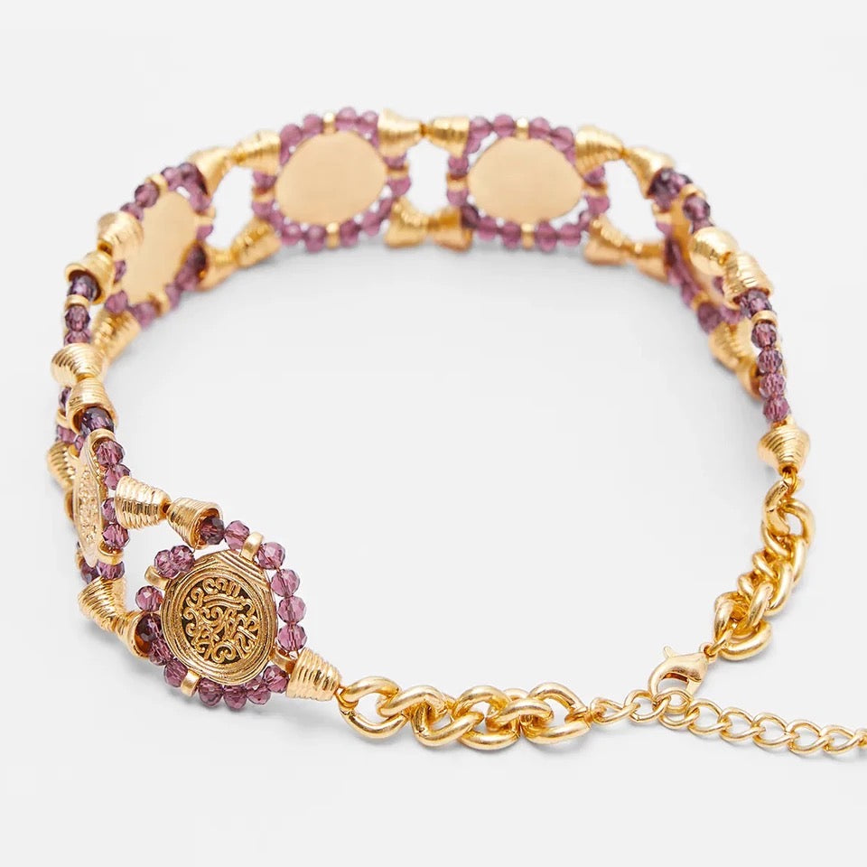 Beads Choker Purple