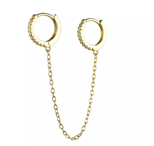 Mini hoop double chain