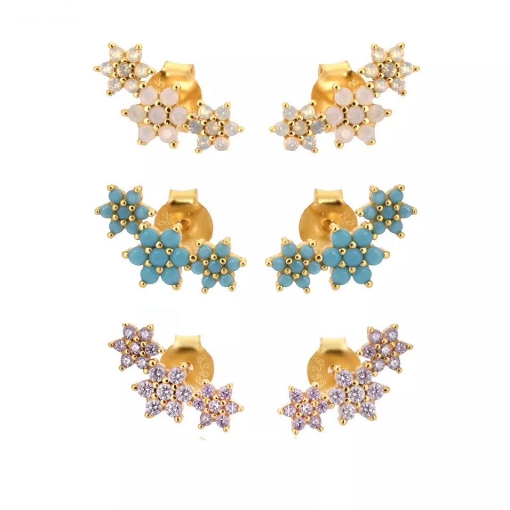 Three Flower Stud Nude