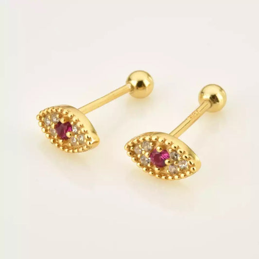 Lucky Eye Stud Fushia