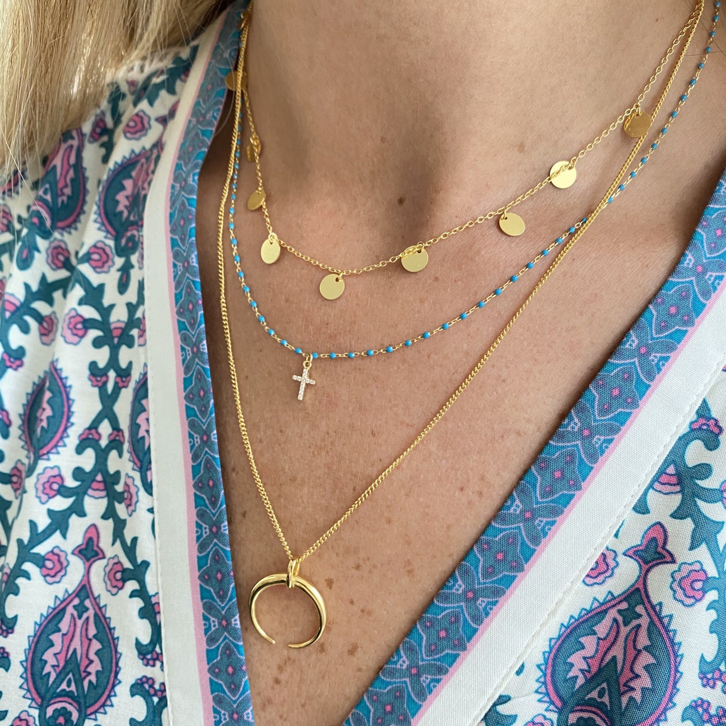 Cross Turquoise Necklace