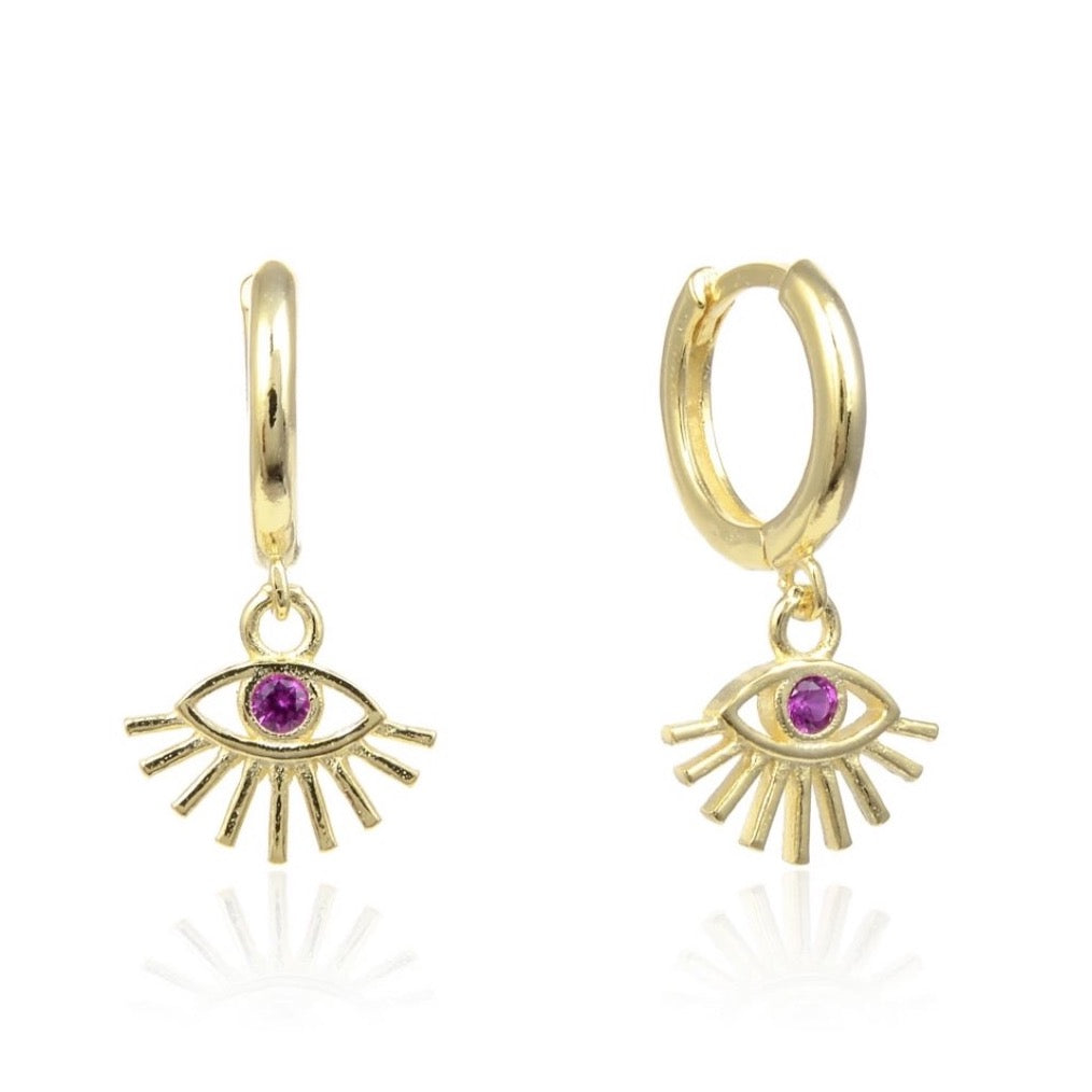 Mini Hoop Eye Ruby