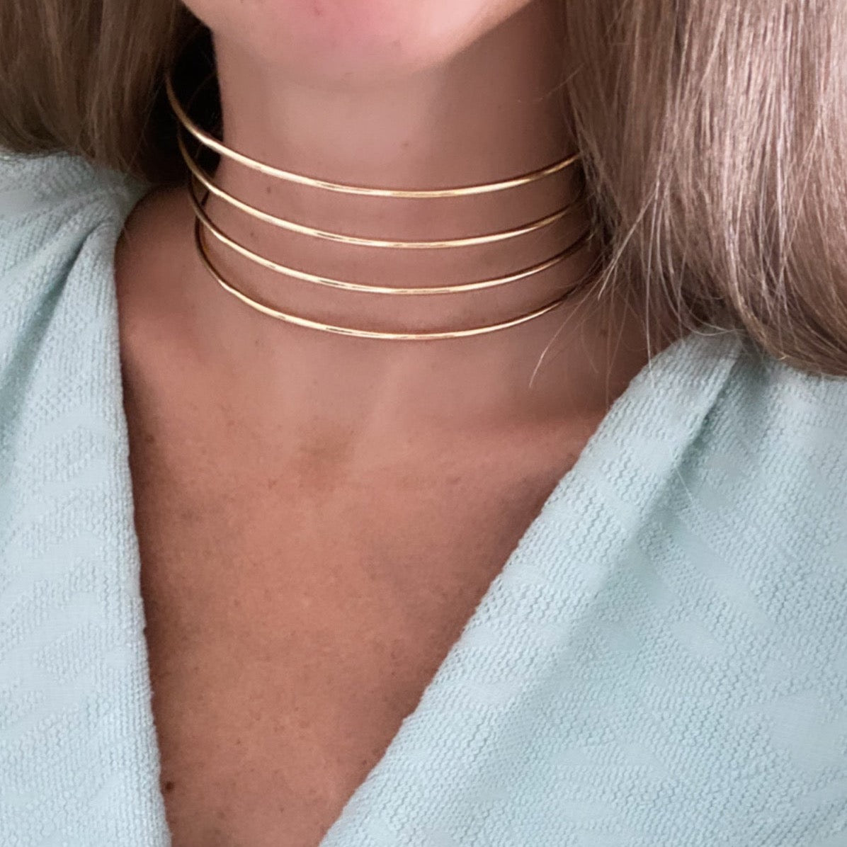 Quatre Choker Gold