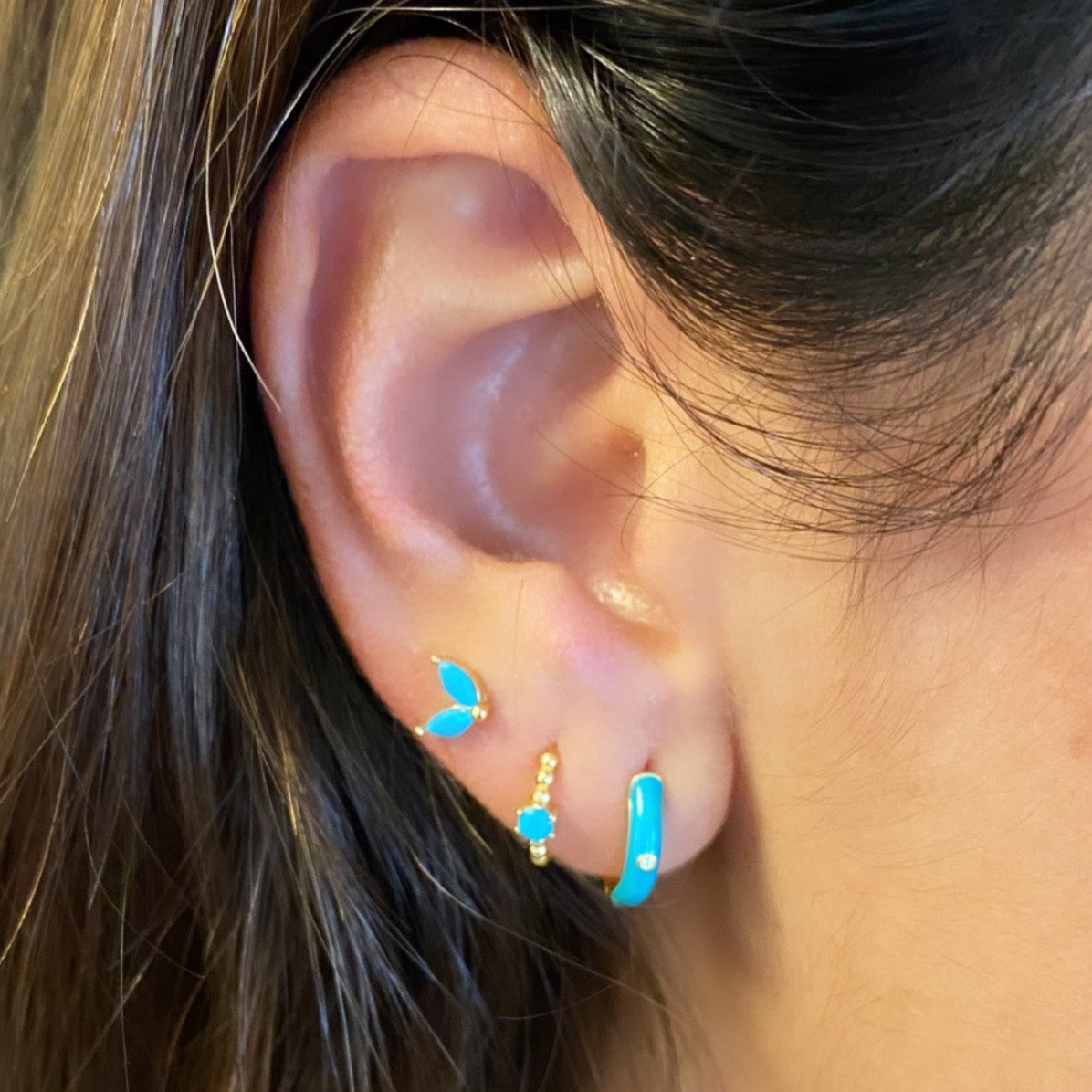 Fly stud turquoise