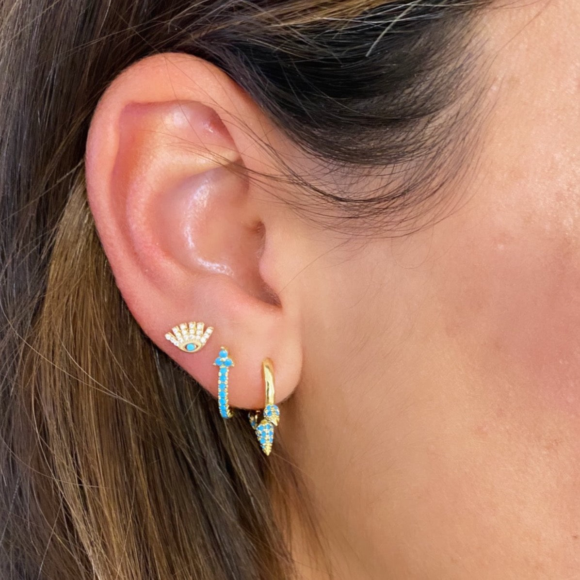 Eleuthera Island Hoop Turquoise