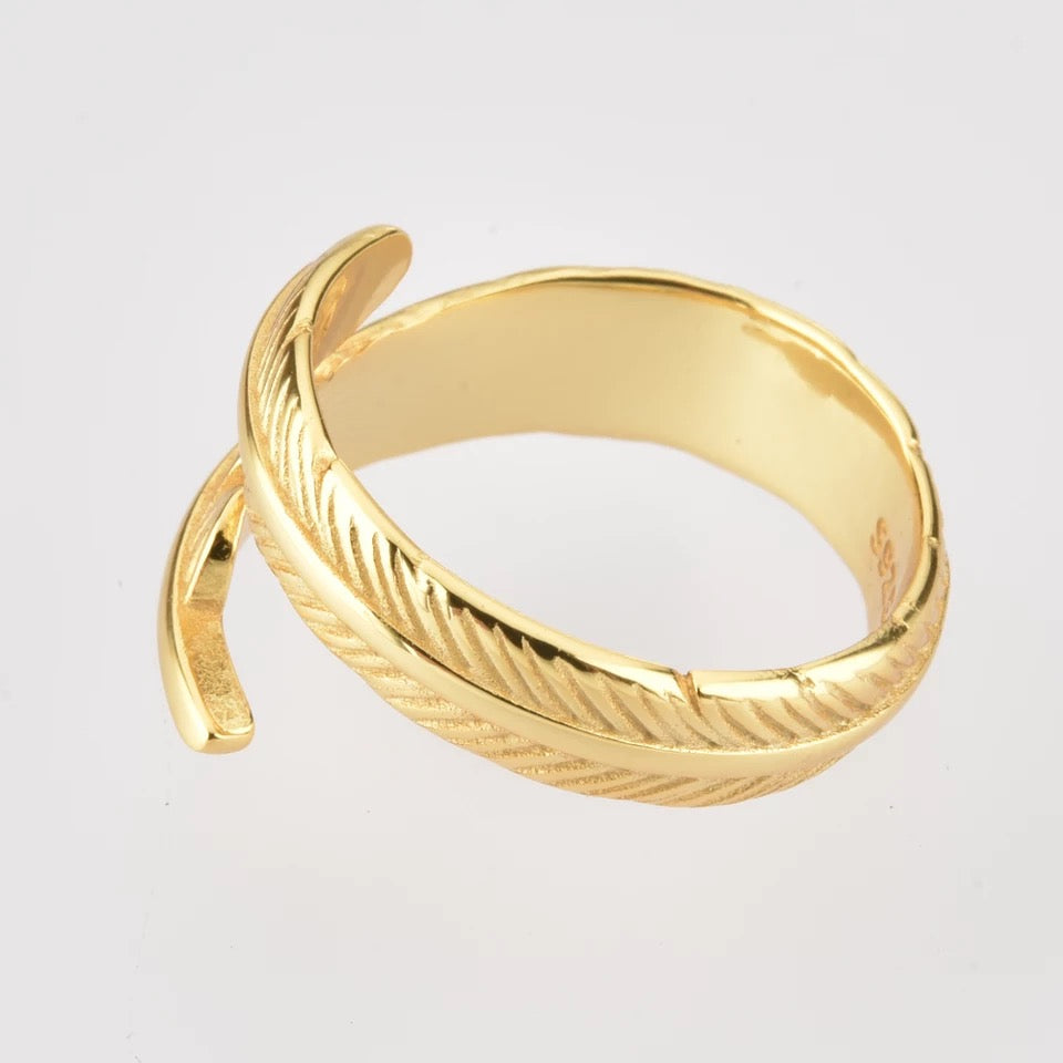Feather Maxi Ring gold