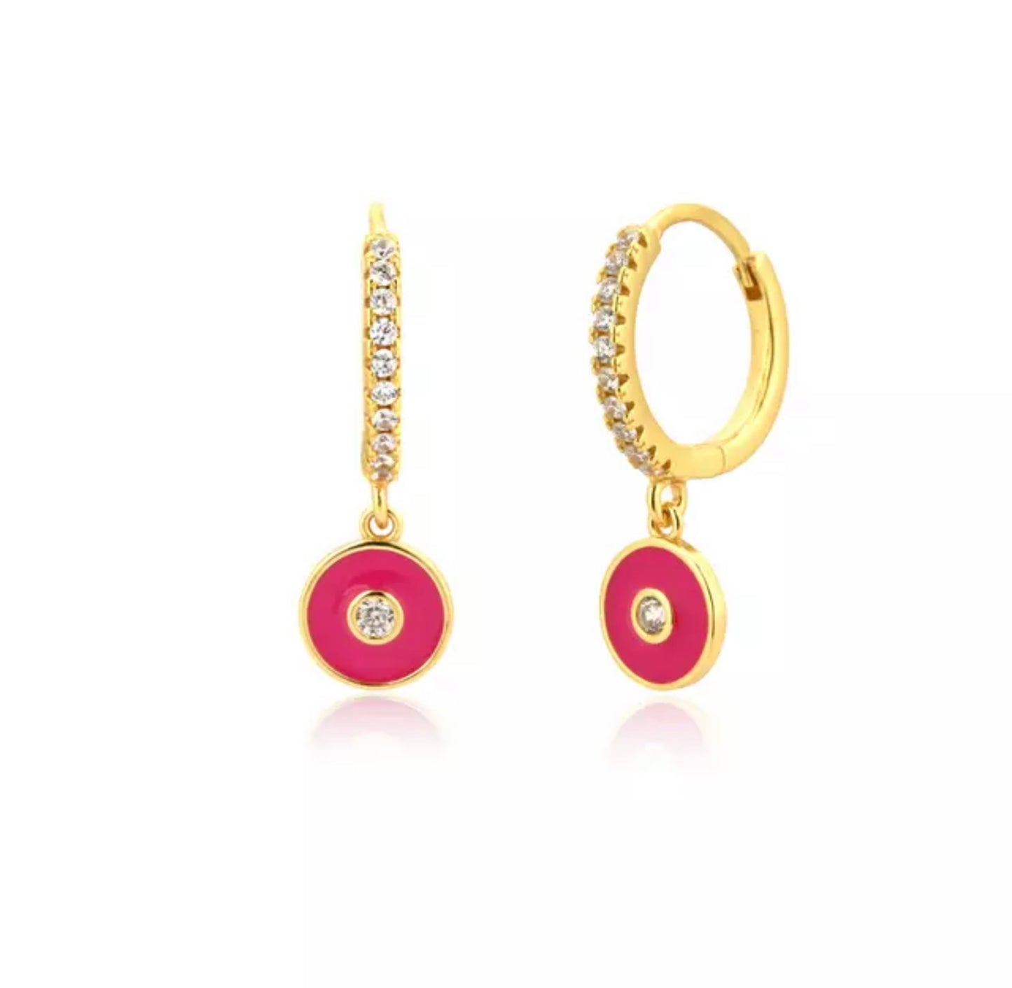 Sandbar Mini Hoop Fushia