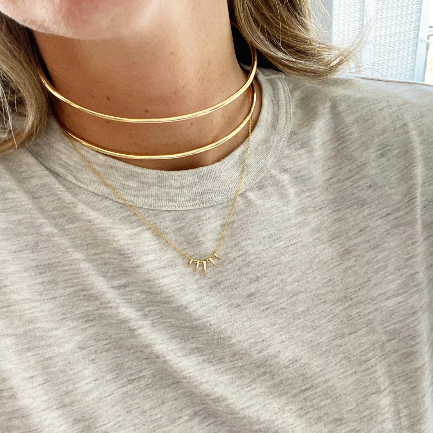 Rock Necklace Gold