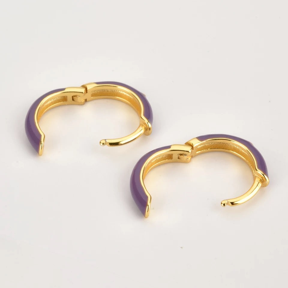 Pink Sand Hoop Purple