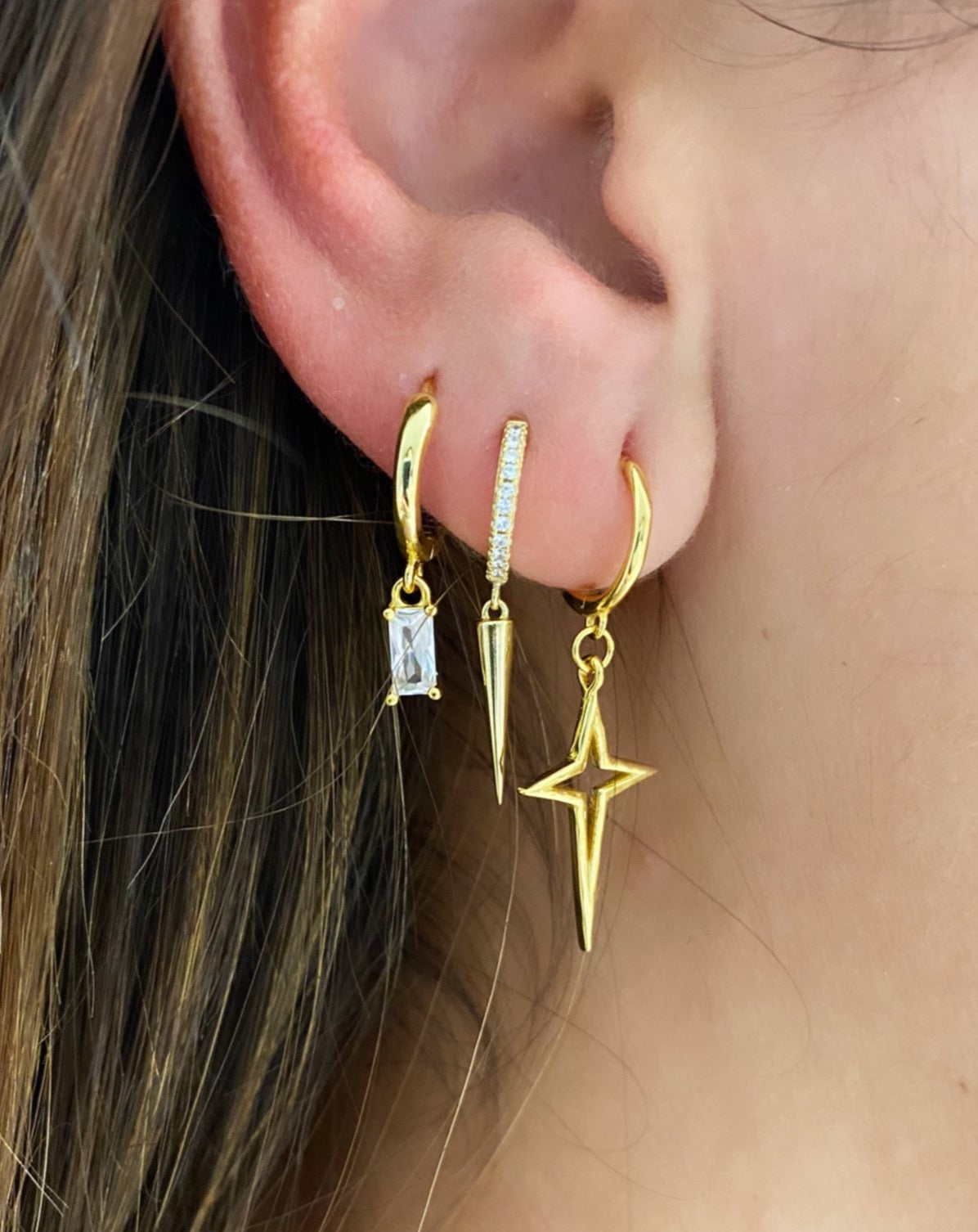 Crosstar Hoop earring