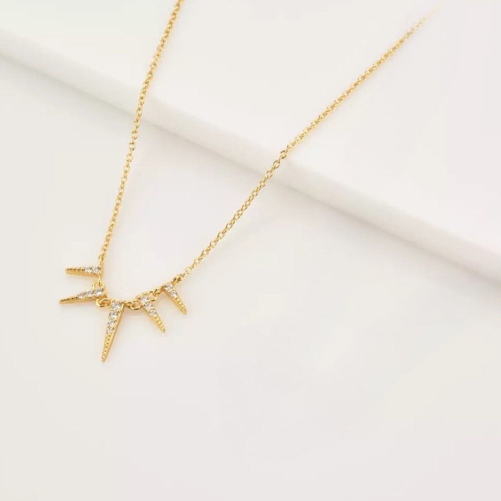 Rock Necklace Gold