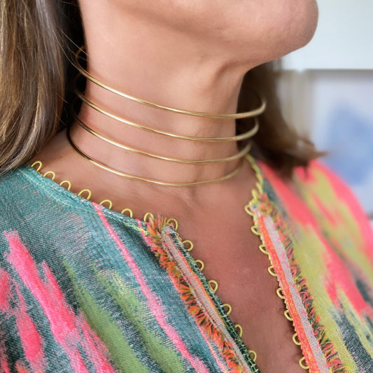 Quatre  Choker Gold
