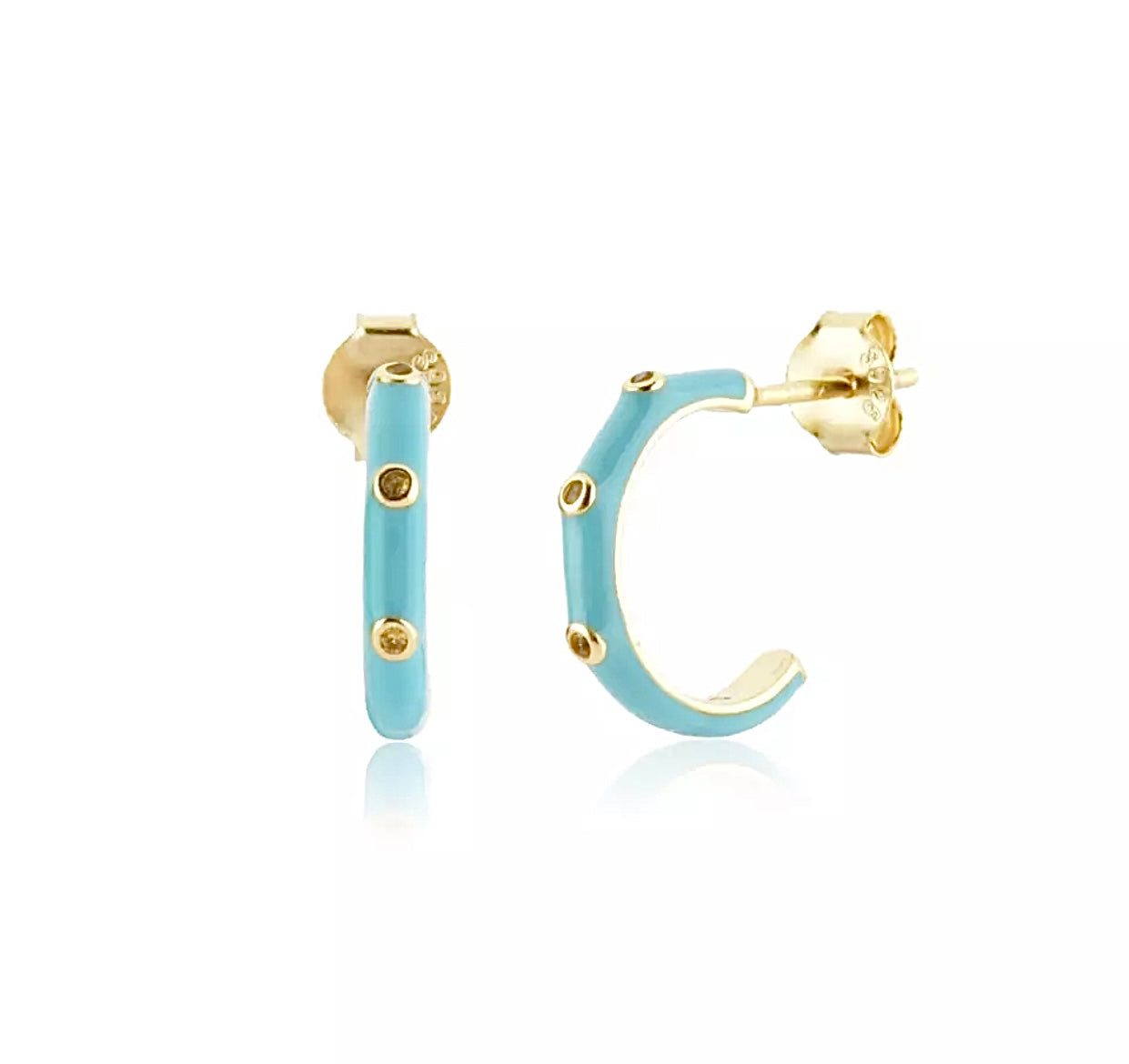 Enamel Hoop Turquoise