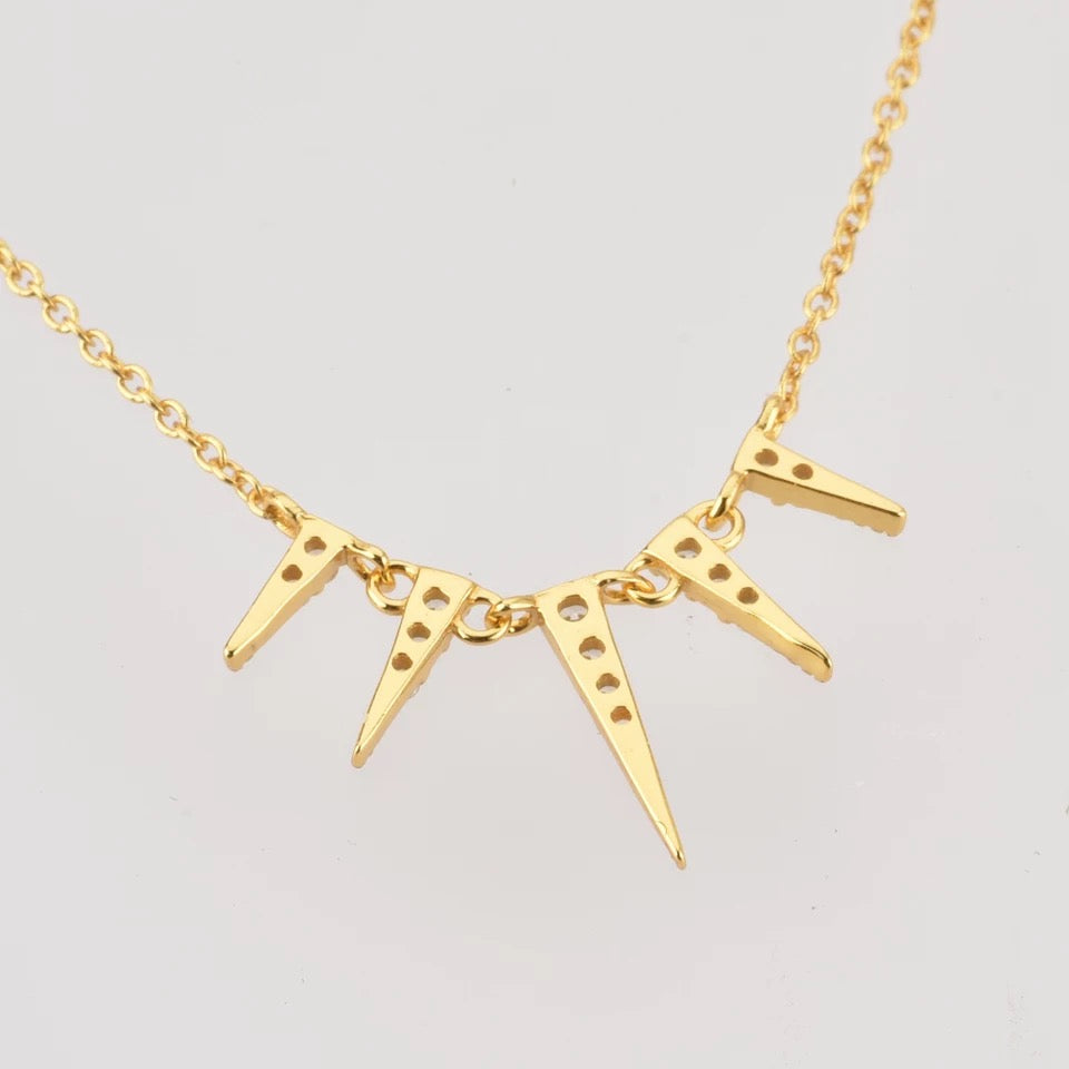 Rock Necklace Gold