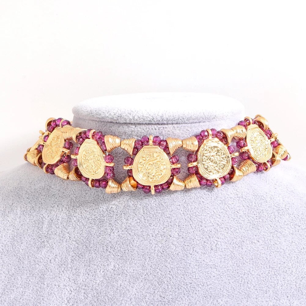Beads Choker Purple