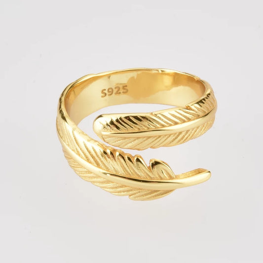 Feather Maxi Ring gold