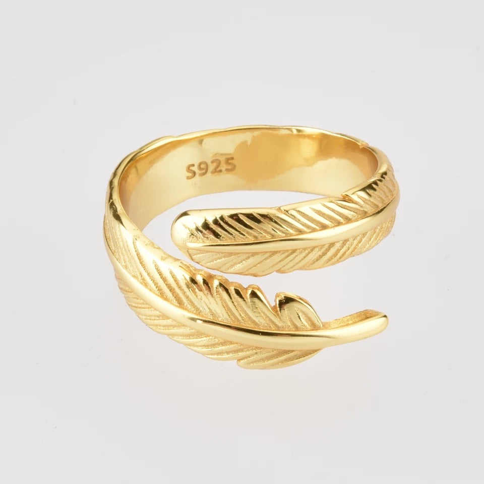 Feather Maxi Ring gold