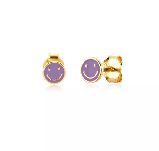 Smile mini stud Purple