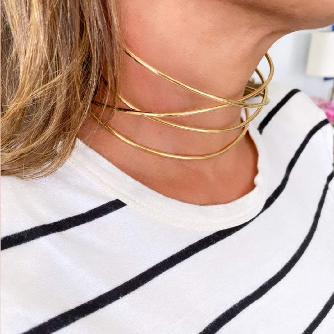 Flamingo Choker Gold