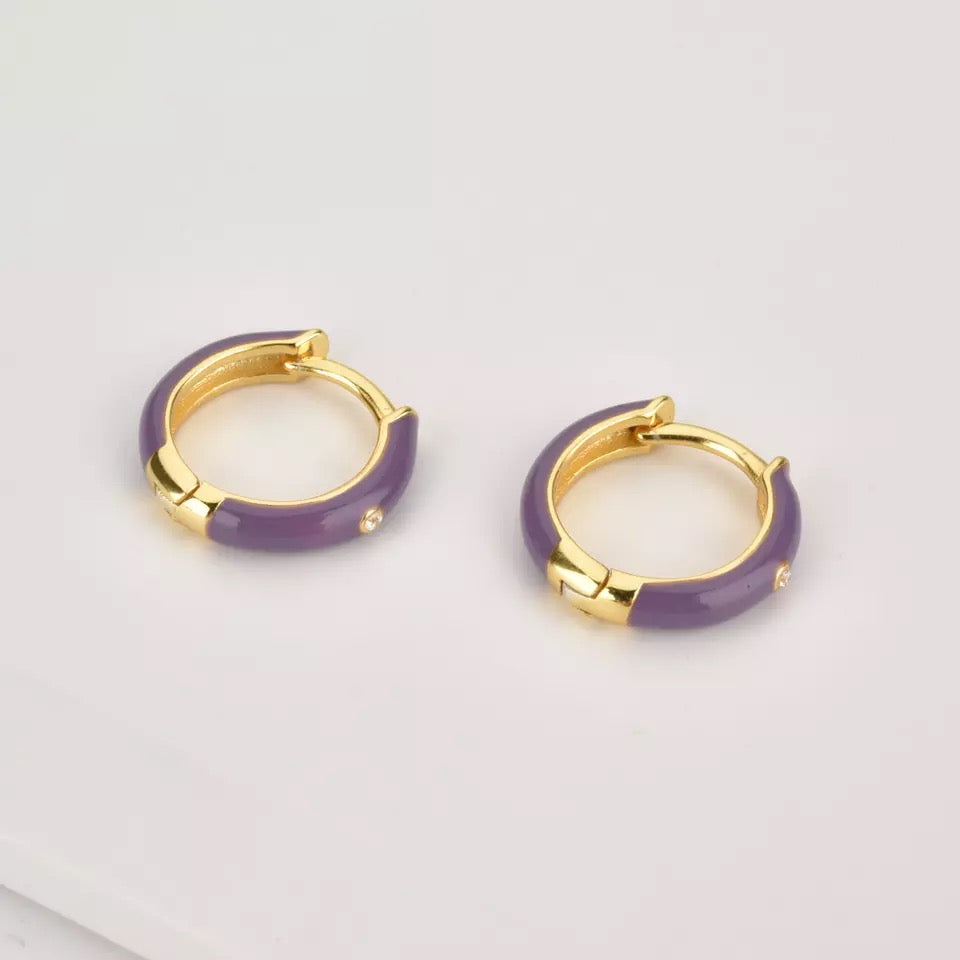 Pink Sand Hoop Purple
