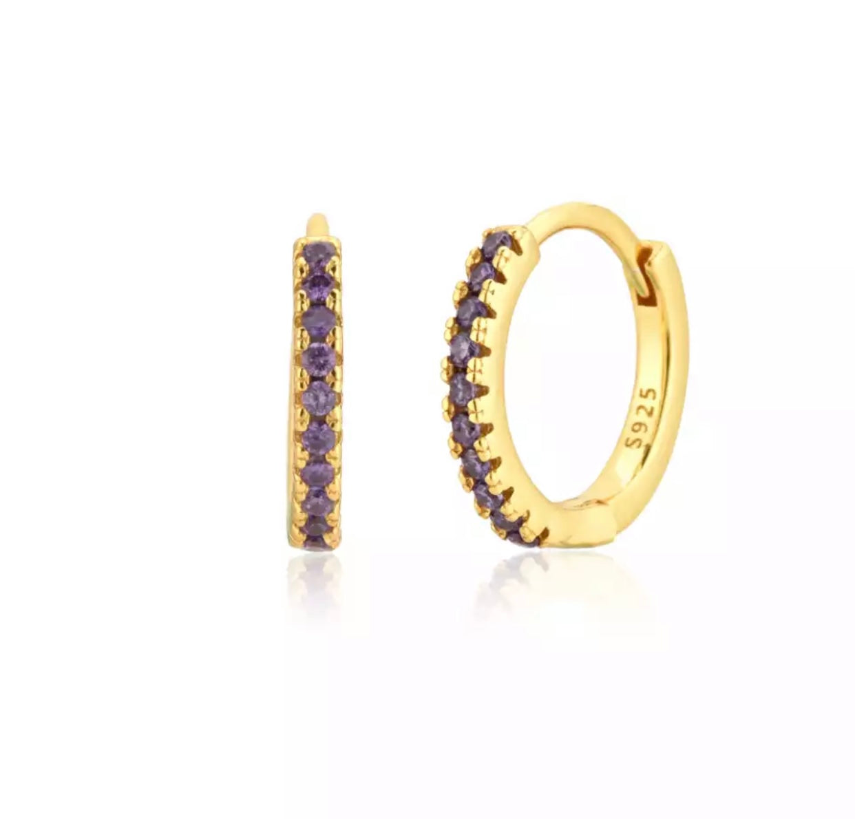 Classic Mini Hoop Purple