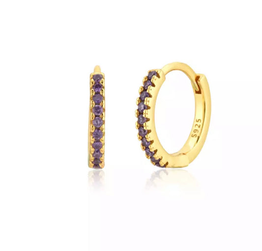Classic Mini Hoop Purple