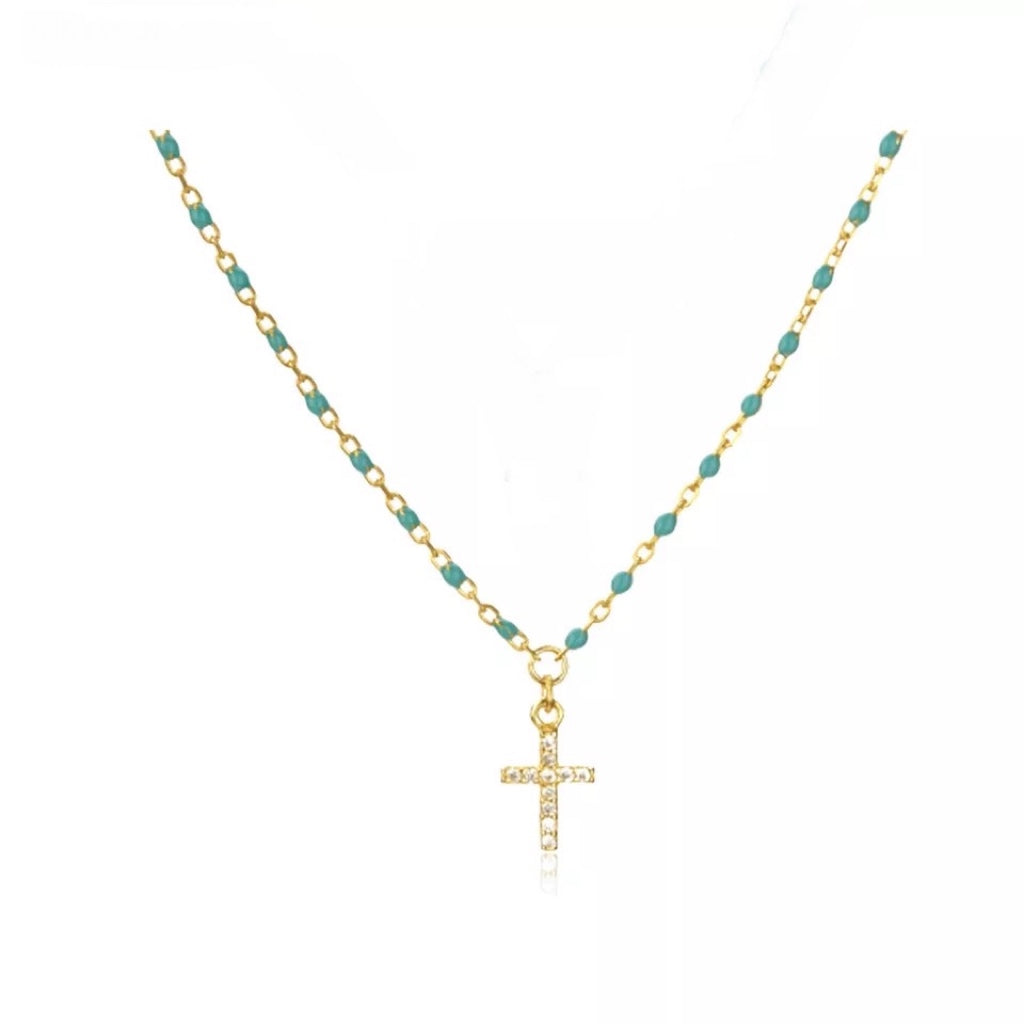 Cross Turquoise Necklace