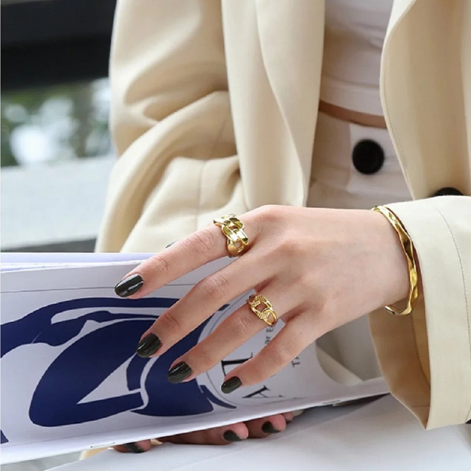 Maxi Chain Ring gold