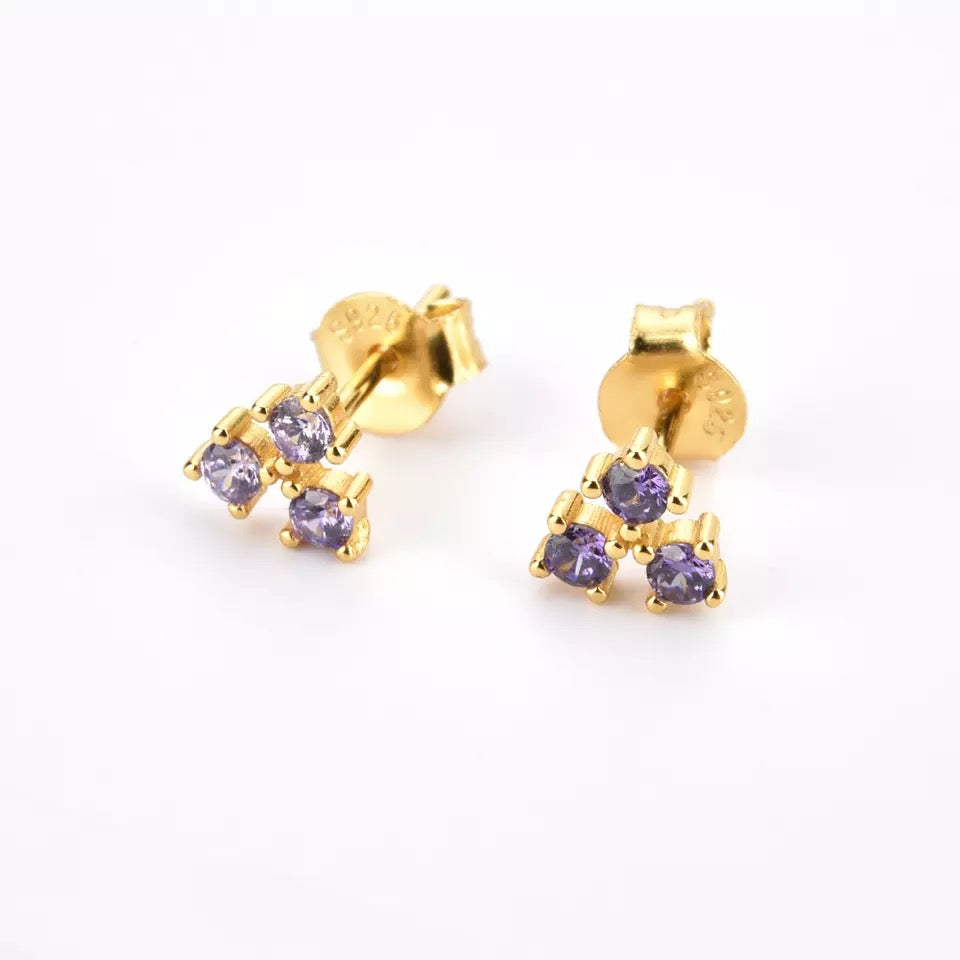 Dots Stud Purple