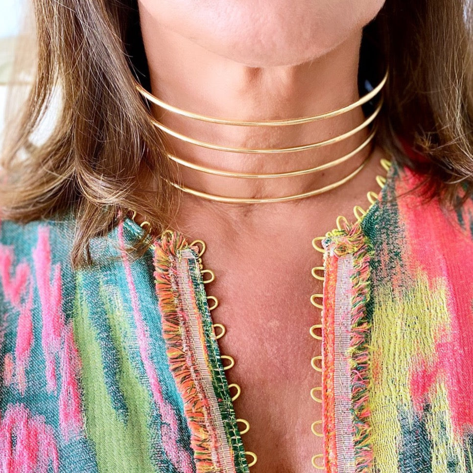 Quatre Choker Gold