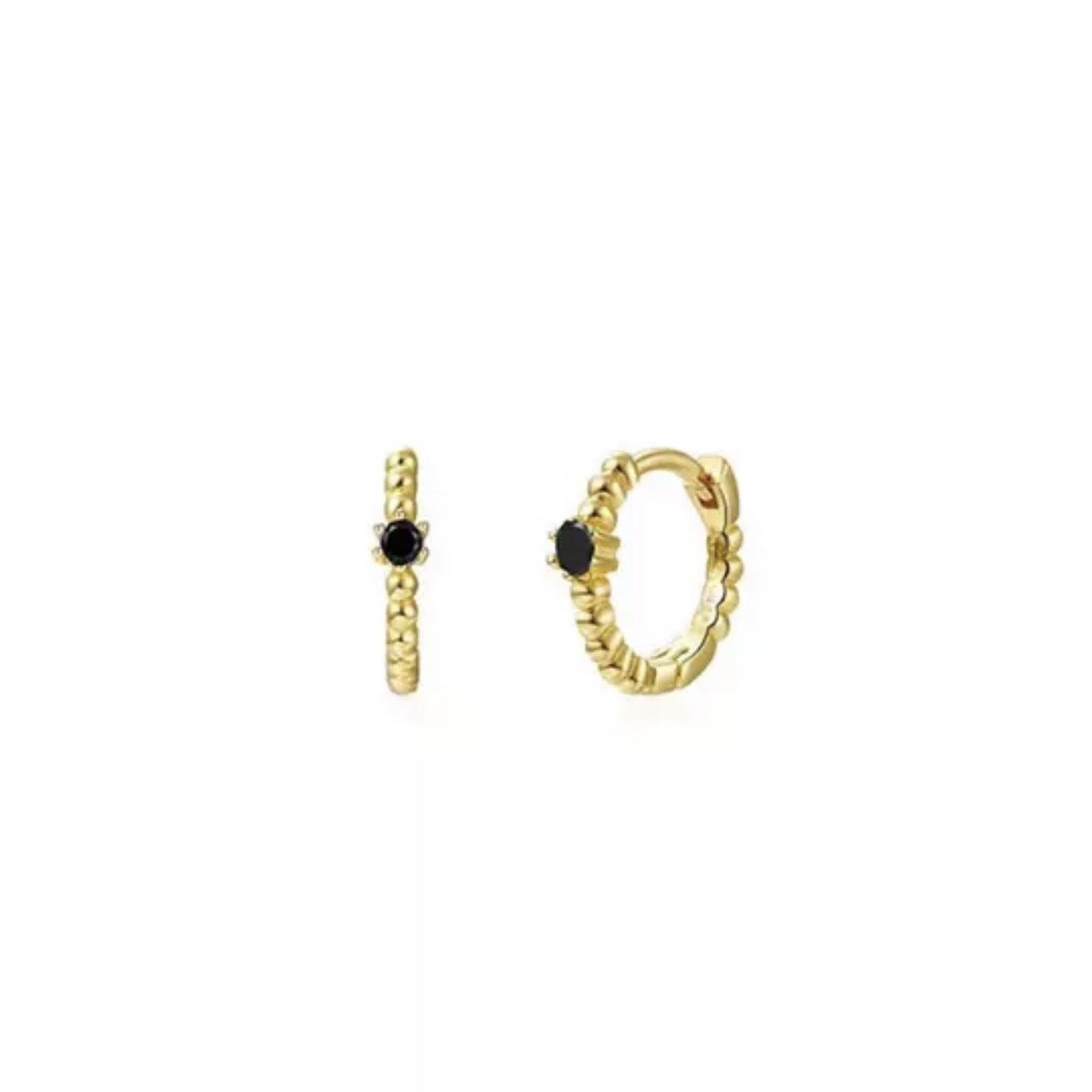 Twisted Mini Hoop Black